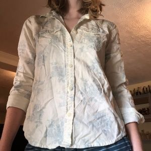 AE Flower Print Button Down